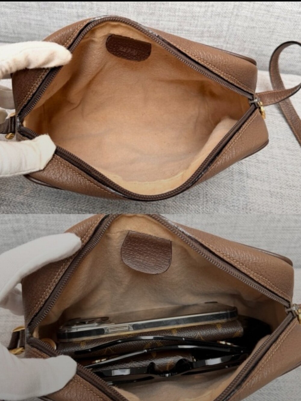 Gucci Brown GG Supreme Canvas Crossbody , With Brown Oreginal Dust Bag . - Picture 12 of 15
